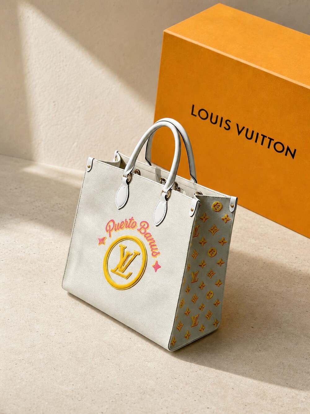 Louis Vuitton White Trim Monogram Carryall from Puerto Banus Edition - Picture 7 of 9